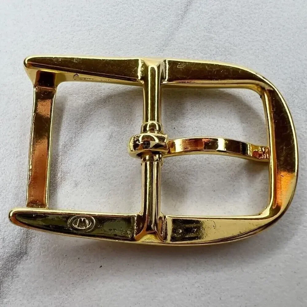 Vintage Gold Tone Simple Basic Belt Buckle for up to 1 Inch Belt